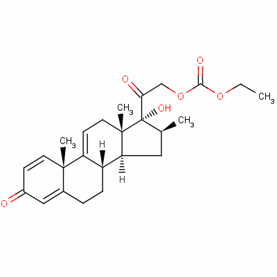 17-Hydroxy-16beta-methylpregna-1,4,9(11)-triene-3,20-dione 21-(ethylcarbonate) Structure,56665-79-3Structure