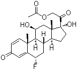 6alpha-Fluoroprednisolone acetate Structure,570-36-5Structure