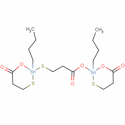 2-Butyl-2-((3-((2-butyldihydro-6-oxo-4h-1,3,2-oxathiastannin-2-yl)oxy)-3-oxopropyl)thio)dihydro-6h-1,3,2-oxathiastannin-6-one Structure,58098-20-7Structure