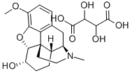 4,5α-環(huán)氧基-6α-羥基-3-甲氧基-17-甲基嗎啡烷 氫 [R-(R*,R*)]-酒石酸結(jié)構(gòu)式_5965-13-9結(jié)構(gòu)式