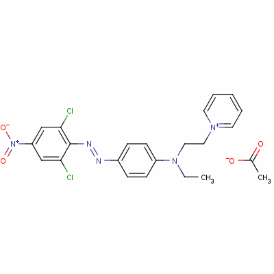 1-[2-[[4-[(2,6-Dichloro-4-nitrophenyl)azo]phenyl]ethylamino]ethyl]pyridinium acetate Structure,59709-07-8Structure