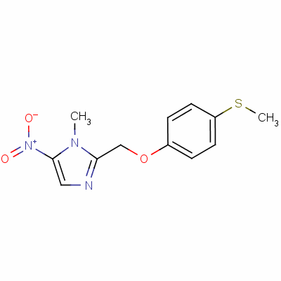 1-Methyl-2-((4-(methylthio)phenoxy)methyl)-5-nitro-1h-imidazole Structure,59729-37-2Structure