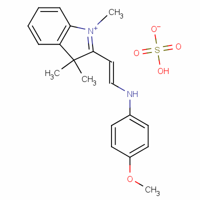 2-[2-[(4-Methoxyphenyl)amino]vinyl]-1,3,3-trimethyl-3h-indolium hydrogen sulphate Structure,59737-01-8Structure