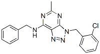 3H-1,2,3-triazolo[4,5-d]pyrimidin-7-amine, 3-[(2-chlorophenyl)methyl]-5-methyl-n-(phenylmethyl)-(9ci) Structure,606108-17-2Structure