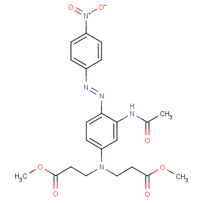 Methyl n-[3-(acetylamino)-4-[(4-nitrophenyl)azo]phenyl]-n-(3-methoxy-3-oxopropyl)-beta-alaninate Structure,61355-92-8Structure