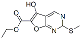 5-Hydroxy-2-methylsulfanylfuro[2,3-d]pyrimidine-6-carboxylic acid ethyl ester Structure,62094-70-6Structure