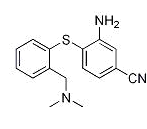 3-Amino-4-(2-dimethylaminomethyl-phenylsulfanyl)-benzonitrile Structure,627490-01-1Structure