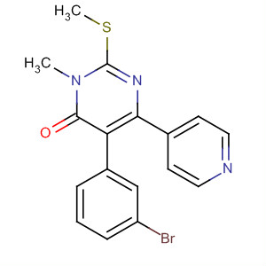 5-(3-Bromo-phenyl)-3-methyl-2-methylsulfanyl-6-pyridin-4-yl-3h-pyrimidin-4-one Structure,629623-70-7Structure