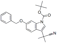 1H-Indole-1-carboxylic acid, 3-(1-cyano-1-methylethyl)-6-(phenylmethoxy)-, 1,1-dimethylethyl ester Structure,629662-38-0Structure