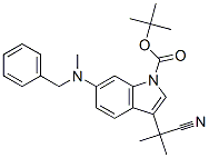 1H-Indole-1-carboxylic acid, 3-(1-cyano-1-methylethyl)-6-[methyl(phenylmethyl)amino]-, 1,1-dimethylethyl ester Structure,629662-57-3Structure