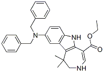 Azepino[4,5-b]indole-5-carboxylic acid, 9-[bis(phenylmethyl)amino]-1,2,3,6-tetrahydro-1,1-dimethyl-, ethyl ester Structure,629662-61-9Structure