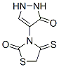 2-Thiazolidinone, 3-(2,3-dihydro-3-oxo-1h-pyrazol-4-yl)-4-thioxo- Structure,630403-90-6Structure