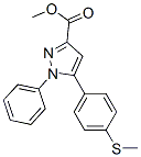 5-(4-Methylsulfanyl-phenyl)-1-phenyl-1H-pyrazole-3-carboxylic acid methyl ester Structure,640727-84-0Structure