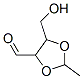 1,3-Dioxolane-4-carboxaldehyde, 5-(hydroxymethyl)-2-methyl-(9ci) Structure,68123-96-6Structure