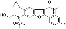 5-Cyclopropyl-2-(4-fluorophenyl)-6-[(2-hydroxyethyl)(methylsulfonyl)amino]-n-methyl-3-benzofurancarboxamide Structure,691852-58-1Structure