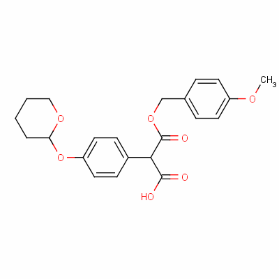 3-(4-Methoxybenzyloxy)-3-oxo-2-(4-(tetrahydro-2h-pyran-2-yloxy)phenyl)propanoic acid Structure,70653-29-1Structure