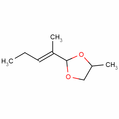 4-Methyl-2-(1-methyl-1-butenyl)-1,3-dioxolane Structure,71348-47-5Structure