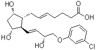 5-Heptenoic acid, 7-[(1r,2r,3r,5s)-2-[(1e,3r)-4-(3-chlorophenoxy)-3-hydroxy-1-buten-1-yl]-3,5-dihydroxycyclopentyl]-, (5e)-rel- Structure,72029-43-7Structure