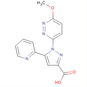 1-(6-Methoxy-3-pyridazinyl)-5-(2-pyridinyl)-1h-pyrazole-3-carboxylic acid Structure,741287-88-7Structure