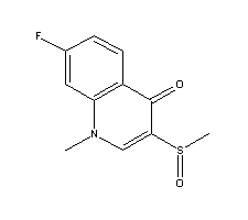 7-Fluoro-1-methyl-3-(methylsulfinyl)quinolin-4(1h)-one Structure,76568-02-0Structure