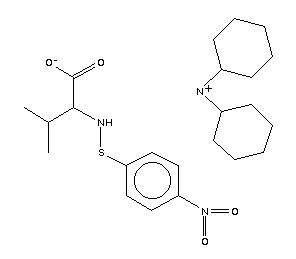 N-2-nitrophenylsulfenyl-l-valine dicyclohexylammonium salt Structure,7675-57-2Structure