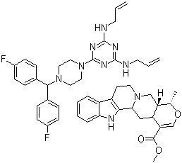 Almitrine-raubasine Structure,76997-30-3Structure