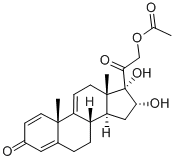 (16Alpha)-16,17-dihydroxy-3,20-dioxopregna-1,4,9(11)-trien-21-yl acetate Structure,77017-20-0Structure