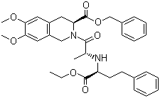 (S)-2-[(S)-2-((S)-1-Ethoxycarbonyl-3-phenylpropylamino)propionyl]-6,7-dimethoxy-1,2,3,4-tetrahydroisoquinoline-3-carboxylic acid benzyl ester Structure,82637-57-8Structure