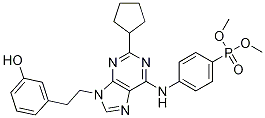 3-[2-[2-Cyclopentyl-6-[[4-(dimethylphosphinyl)phenyl]amino]-9h-purin-9-yl]ethyl]phenol Structure,845895-51-4Structure