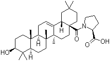 N-[(3beta)-3-Hydroxy-28-oxoolean-12-en-28-yl]-L-proline Structure,851475-45-1Structure