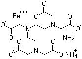 Diammonium [n,n-bis[2-[bis(carboxymethyl)amino]ethyl]glycinato(5-)]ferrate(2-) Structure,85959-68-8Structure