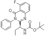 [(1S)-1-(5-fluoro-3, 4-dihydro-4-oxo-3-phenyl-2-quinazolinyl) propyl]-carbamic acid 1, 1-dimethylethyl ester Structure,870281-85-9Structure