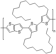 Poly[thieno[3,2-b]thiophene-2,5-diyl(4,4’-ditetradecyl[2,2’-bithiophene]-5,5’-diyl)] Structure,888491-19-8Structure