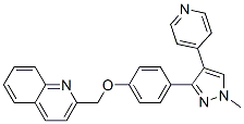 Quinoline, 2-[[4-[1-methyl-4-(4-pyridinyl)-1H-pyrazol-3-yl]phenoxy]methyl]- Structure,898562-94-2Structure