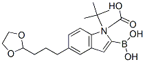 1H-Indole-1-carboxylic acid, 2-borono-5-[3-(1,3-dioxolan-2-yl)propyl]-, 1-(1,1-dimethylethyl) ester Structure,906000-55-3Structure