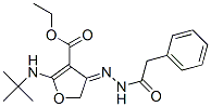 3-Furancarboxylic acid, 2-[(1,1-dimethylethyl)amino]-4,5-dihydro-4-[(phenylacetyl)hydrazono]-, ethyl ester (9ci) Structure,907956-45-0Structure