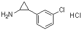 2-(3-Chlorophenyl)cyclopropylamine hydrochloride Structure,90942-38-4Structure