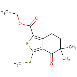 5,5-Dimethyl-3-methylsulfanyl-4-oxo-4,5,6,7-tetrahydro-benzo[c]thiophene-1-carboxylic acid ethyl ester Structure,910635-50-6Structure