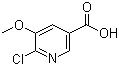 6-chloro-5-methoxy- 3-Pyridinecarboxylic acid Structure,915107-39-0Structure