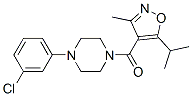 Methanone, [4-(3-chlorophenyl)-1-piperazinyl][3-methyl-5-(1-methylethyl)-4-isoxazolyl]- Structure,923872-41-7Structure