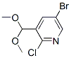 5-Bromo-2-chloro-3-dimethoxymethyl-pyridine Structure,928653-74-1Structure