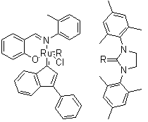 Chloro(1,3-dimesityl-2-imidazolidinylidene)(2-{(e)-[(2-methylphenyl)imino]methyl}phenolato-kappao)(3-phenyl-1h-inden-1-ylidene)ruthenium Structure,934538-12-2Structure