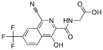 Glycine, n-[[1-cyano-4-hydroxy-7-(trifluoromethyl)-3-isoquinolinyl]carbonyl]- Structure,945739-69-5Structure