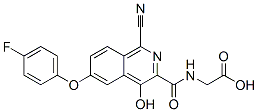 Glycine, n-[[1-cyano-6-(4-fluorophenoxy)-4-hydroxy-3-isoquinolinyl]carbonyl]- Structure,945739-75-3Structure