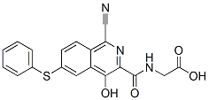 Glycine, n-[[1-cyano-4-hydroxy-6-(phenylthio)-3-isoquinolinyl]carbonyl]- Structure,945739-77-5Structure