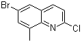 6-Bromo-2-chloro-8-methylquinoline Structure,99455-14-8Structure