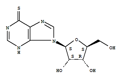 6H-purine-6-thione,1,9-dihydro-9-b-l-ribofuranosyl- Structure,15639-75-5Structure