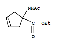 3-Cyclopentene-1-carboxylicacid,1-(acetylamino)-,ethylester(9ci) Structure,204058-12-8Structure