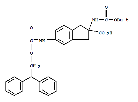 2-(N-boc-amino)-5-(n-fmoc-amino)indan-2-carboxylic acid Structure,214262-84-7Structure