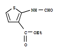 3-Thiophenecarboxylicacid,2-(formylamino)-,ethylester(9ci) Structure,215928-52-2Structure